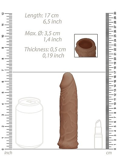 SHTREA105penissleeve6inhollowdildotan9