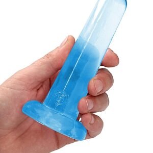 (D) REALROCK NON REALISTIC DIL SUCTION CUP 5.3IN BLUE