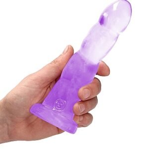 REALROCK NON REALISTIC DILDO W SUCTION CUP 7IN PURPLE
