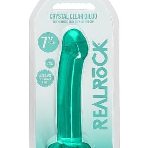 REALROCK NON REALISTIC DILDO W SUCTION CUP 6.7IN TURQUOISE