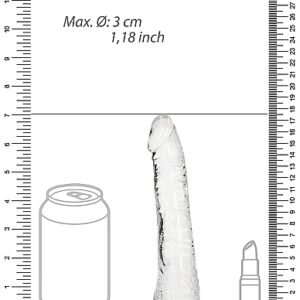 REALROCK SLIM DILDO 6IN TRANSPARENT