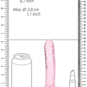 REALROCK STRAIGHT REALISTIC 6 IN DILDO PINK