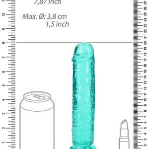 REALROCK STRAIGHT REALISTIC 7 IN DILDO TURQUOISE