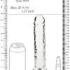 REALROCK STRAIGHT REALISTIC 8 IN DILDO TRANSPARENT