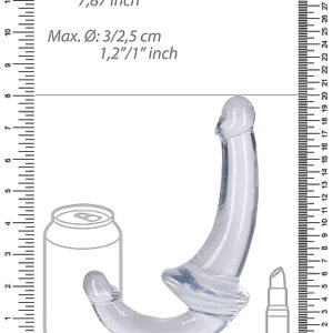REALROCK STRAPLESS STRAP ON 6IN TRANSPARENT