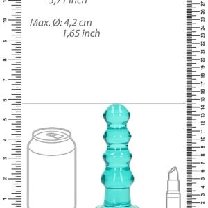 REALROCK CURVY DILDO OR BUTT PLUG TURQUOISE