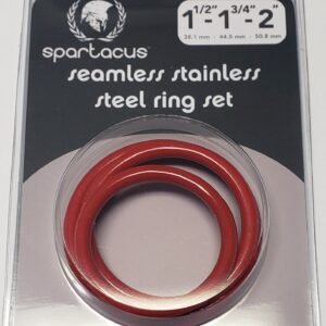 RED STAINLESS STEEL C-RING SET - 1.5 1.75" 2" "