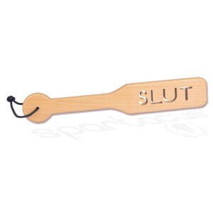 37.5CM ZELKOVA WOOD PADDLE W/ IMPRESSION FUCK ME