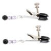 BROAD TIP CLAMP W/PURPLE BEADS