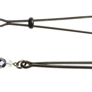 BLACK TWEEZER CLAMP BLACK W/BEADS