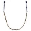 BLACK TWEEZER NIPPLE CLAMPS W/ BEADED CHAIN