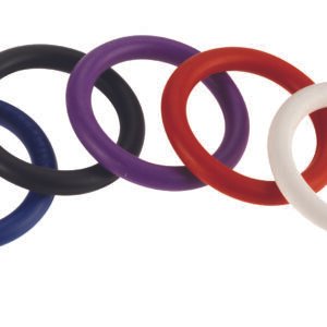COCK RINGS NITRILE 5PC RAINBOW