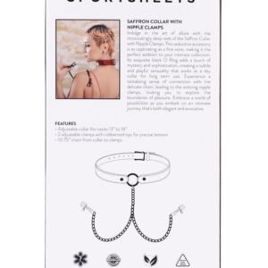 SAFFRON COLLAR W/ NIPPLE CLAMP