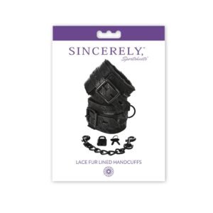 SINCERELY LACE FUR LINED HAND CUFFS