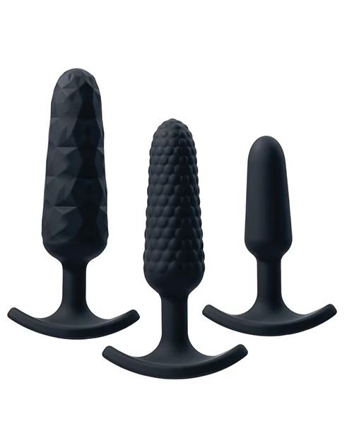 TRIO-ANAL-PLUG-SET-BLACK