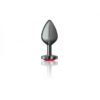 CHEEKY CHARMS HEART DEEP RED MEDIUM GUNMETAL BUTT PLUG
