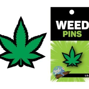 GREEN MARIJUANA LEAF PIN (NET)