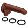 CLOUD 9 DUAL DENSITY DILDO TOUCH 6IN W/ BALLS BROWN