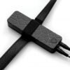 STRAP U POWER PEGGER SILICONE VIBRATING DOUBLE PLEASURE DILDO WITH HARNESS BLACK