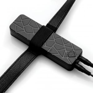 STRAP U POWER PEGGER SILICONE VIBRATING DOUBLE PLEASURE DILDO WITH HARNESS BLACK