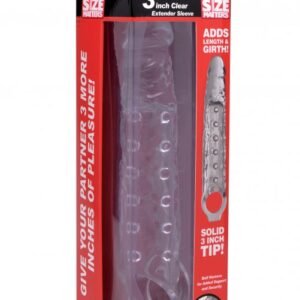 SIZE MATTERS 3IN CLEAR PENIS EXTENDER SLEEVE