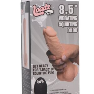 LOADZ 8.5IN VIBRATING DILDO SQUIRTING LIGHT