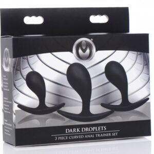 MASTER SERIES DARK DROPLETS 3PC CURVED ANAL TRAINER SET
