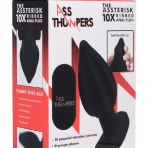 (WD) ASS THUMPERS RIBBED VIBRA ANAL PLUG W/ REMOTE