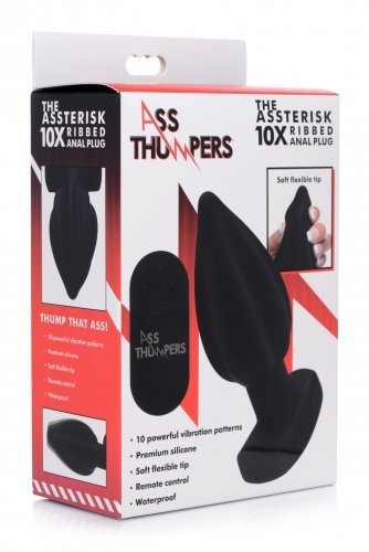 XRAG390asserisk10xribbedbuttplug7