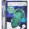 BOOTY SPARKS GLOW-IN-THE-DARK GLASS ANAL PLUG MEDIUM