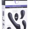 STRAP U MIGHTY RIDER 10X VIBRATING STRAPLESS STRAP-ON BLACK