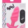BANG! 21X VIBRATING SILICONE SWIRL BUTT PLUG W/ REMOTE PINK