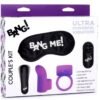 BANG! COUPLES LOVE RING FINGER VIBE BULLET & BLINDFOLD KIT PURPLE
