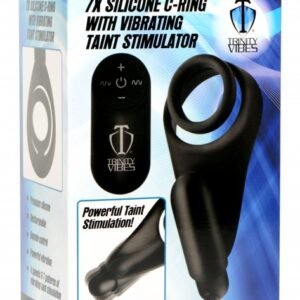 TRINITY 4 MEN 7X SILICONE C- RING W/ TAINT STIMULATOR
