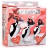 BOOTY SPARKS RED HEART GEM ANAL PLUG SET