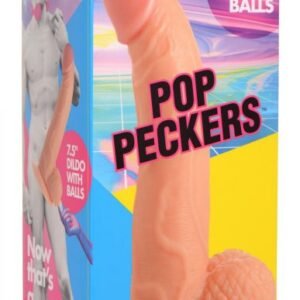 POP 7.5IN DILDO W/ BALLS LIGHT