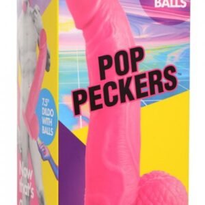 POP 7.5IN DILDO W/ BALLS PINK