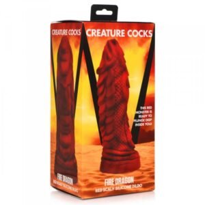 (D) CREATURE COCKS FIRE DRAGO SCALY SILICONE DILDO