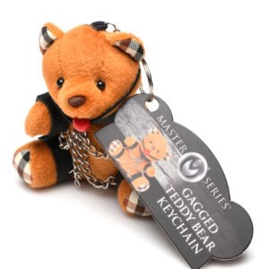 MASTER SERIES GAGGED TEDDY BEAR KEYCHAIN
