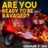 CREATURE COCKS HELL WOLF THRUSTING & VIBRATING SILICONE DILDO W/ REMOTE
