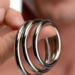 MASTER SERIES TRINE STEEL COCK RING SET