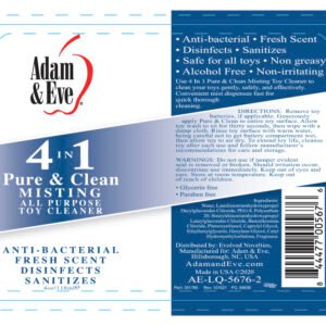 (D)ADAM & EVE PURE & CLEAN MISTING TOY CLEANER 4 OZ