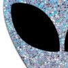 PASTEASE SILVER GLITTER ALIEN W/ BLACK EYES