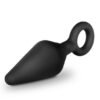 ANAL ADVENTURES PLATINUM SILICONE LOOP PLUG - SMALL BLACK