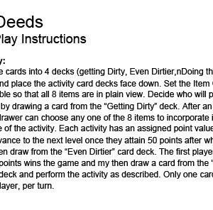 DIRTY DEEDS GAME