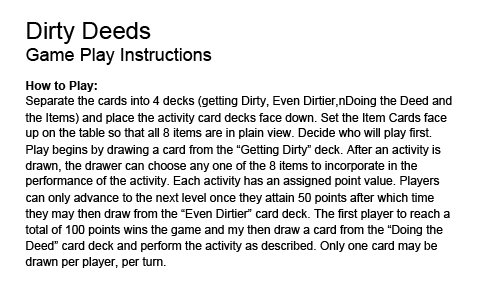 Microsoft Word - DirtyDeedsGamePlay.docx