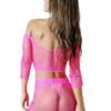 SEDUCE SLEEVE TOP & SKIRT SET PINK