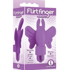 THE 9'S FLIRT FINGER BUTTERFLY VIBRATOR PURPLE