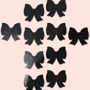 MINI BODY PASTIES 10PK FAUX PLEATHER BLACK