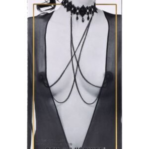 LACE COLLAR W/ NIPPLE TIES